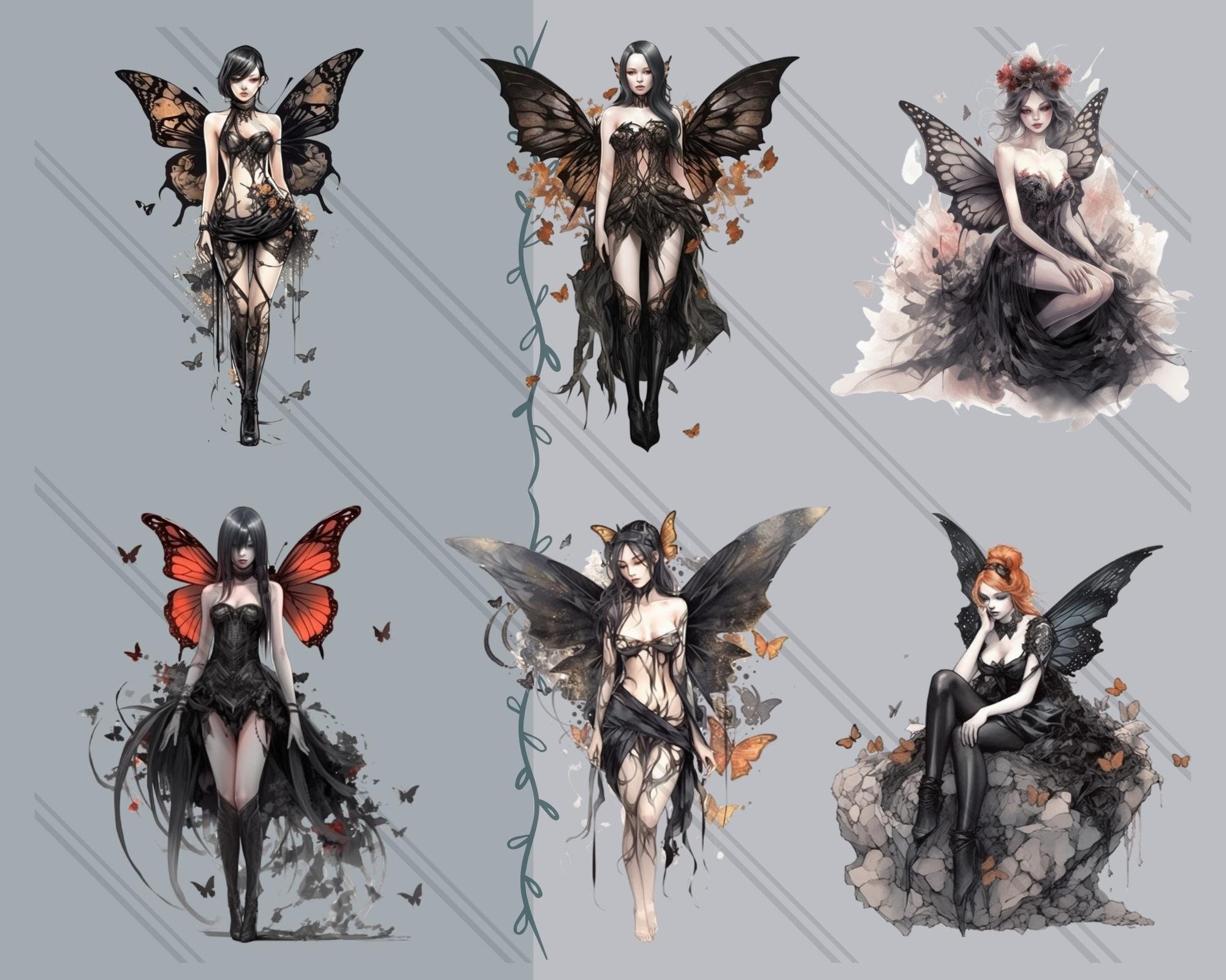 39 PNG Watercolor Gothic Fairy Clipart | Beautiful Fairies Clipart ...