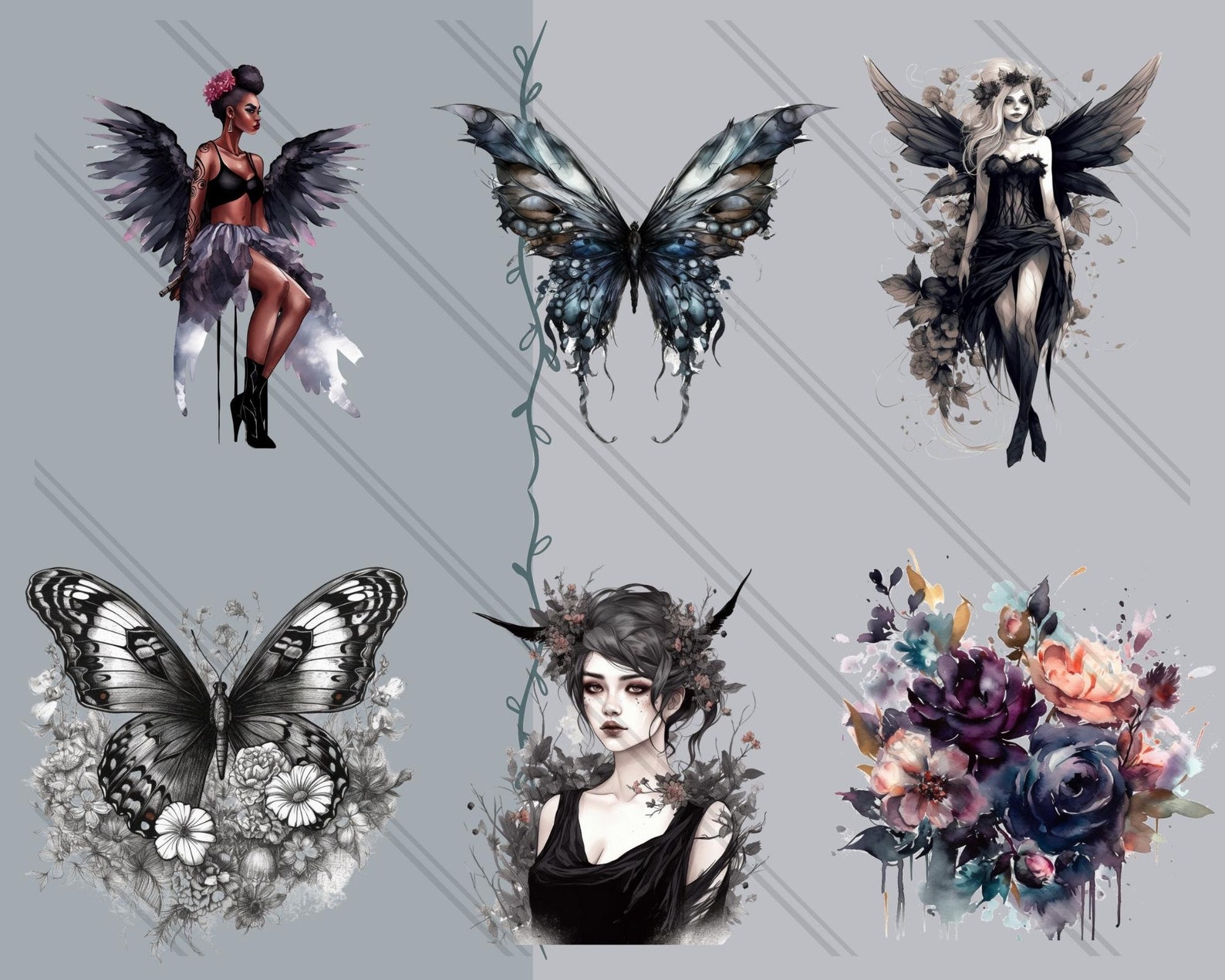 39 PNG Watercolor Gothic Fairy Clipart | Beautiful Fairies Clipart ...