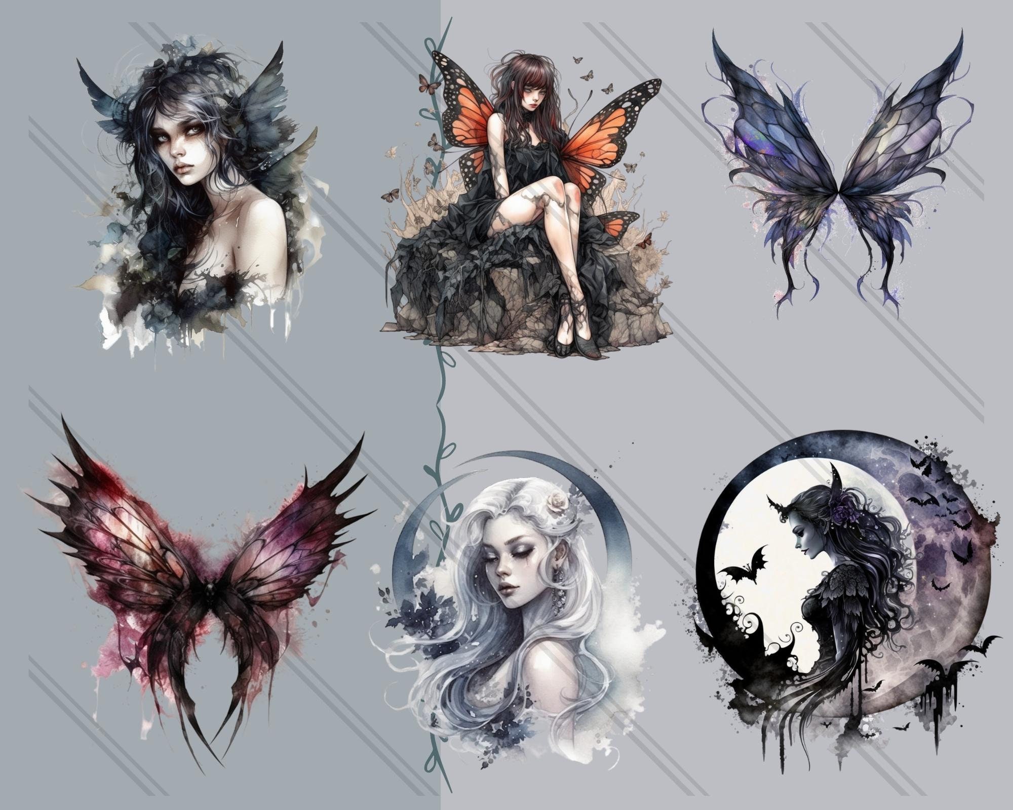 39 PNG Watercolor Gothic Fairy Clipart | Beautiful Fairies Clipart ...