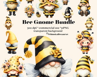 31 Bee Gnomes PNG Bundle Collection, Bumble Bee Gnomes sublimation design download, Bumble Bee, kwiaty gnomy, zastosowanie komercyjne, Kwiaty