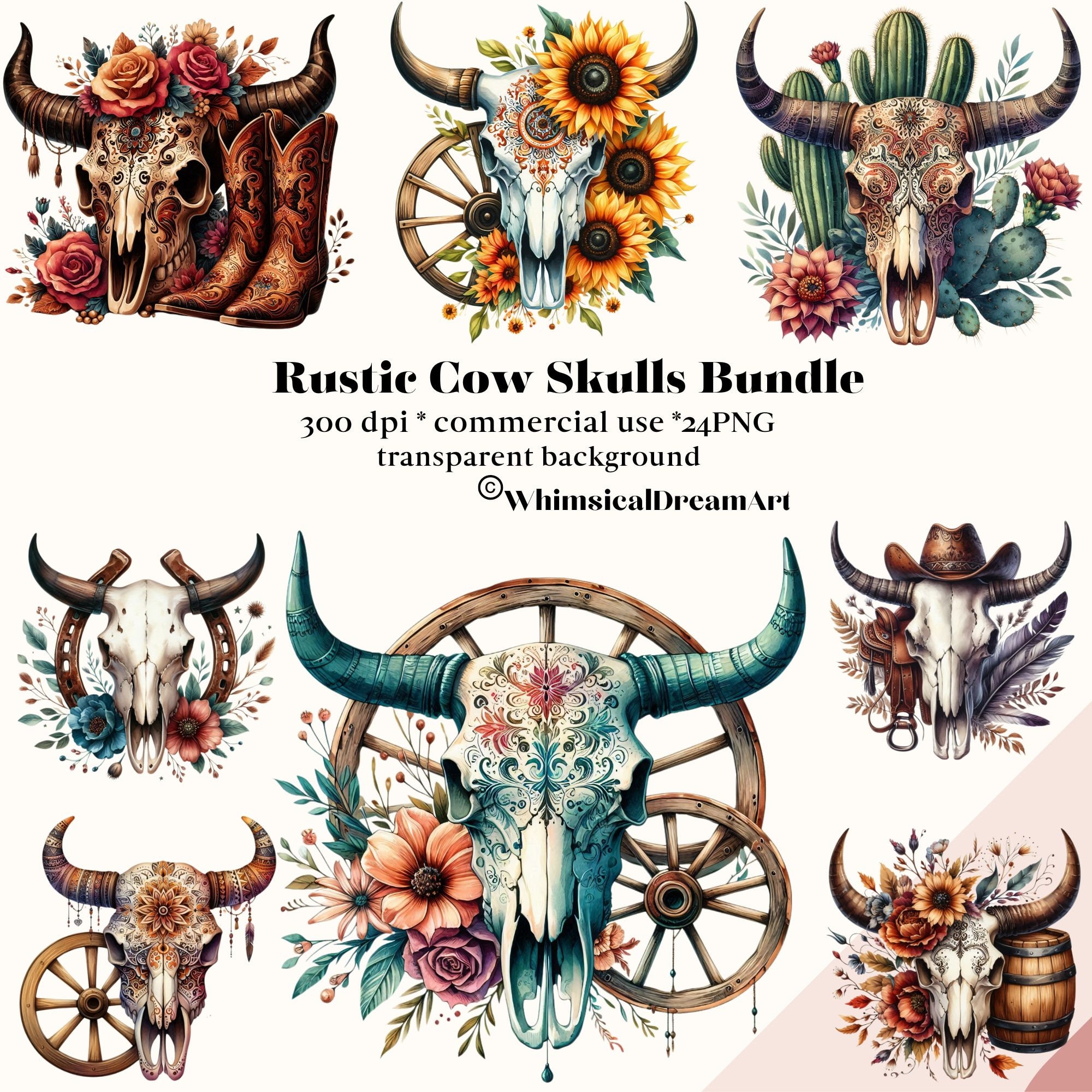 Craneo vaca clip art - Etsy México, image size:2000x2000