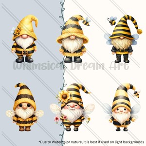 31 Bee Gnomes PNG Bundle Collection, Bumble Bee Gnomes Sublimation ...