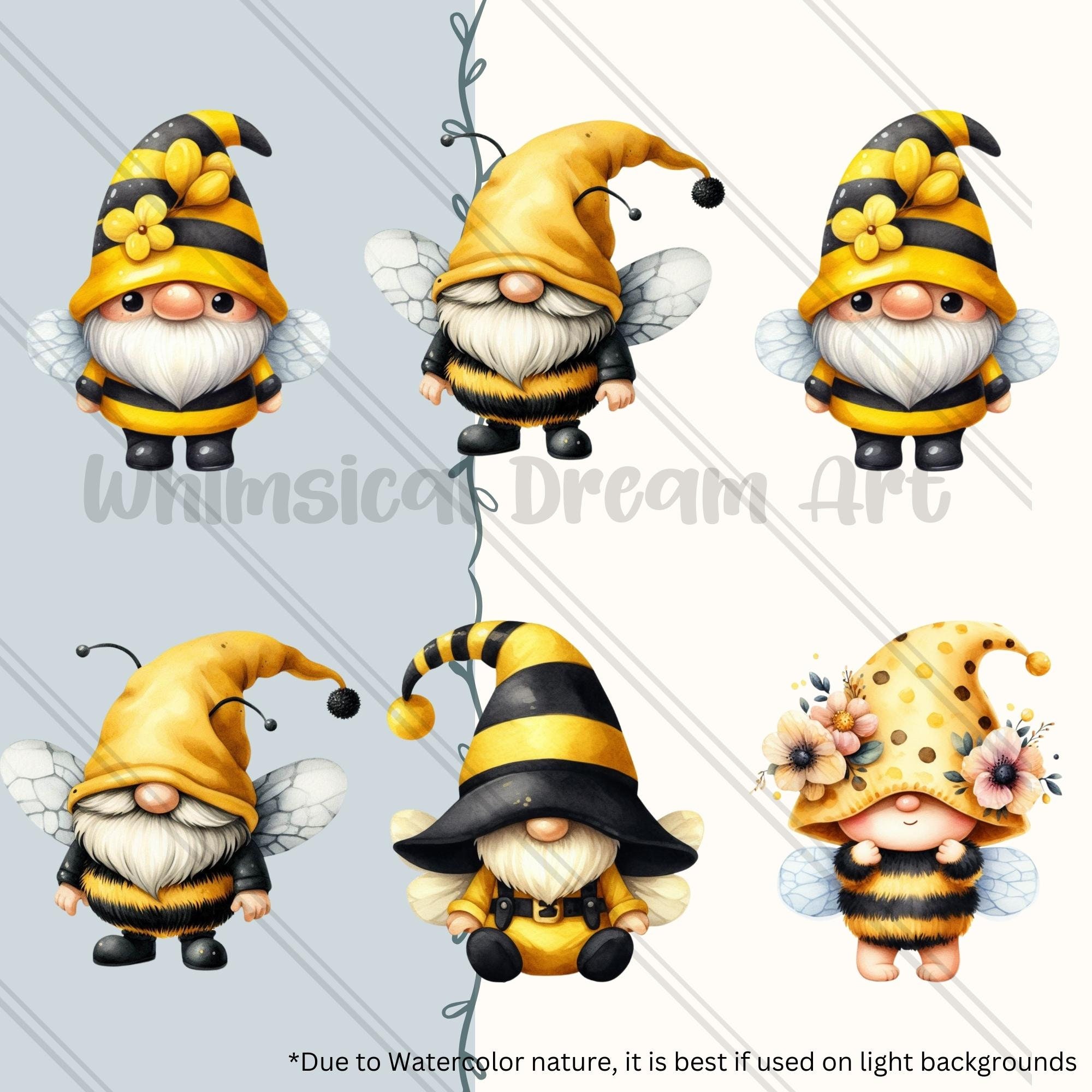 31 Bee Gnomes PNG Bundle Collection, Bumble Bee Gnomes Sublimation ...