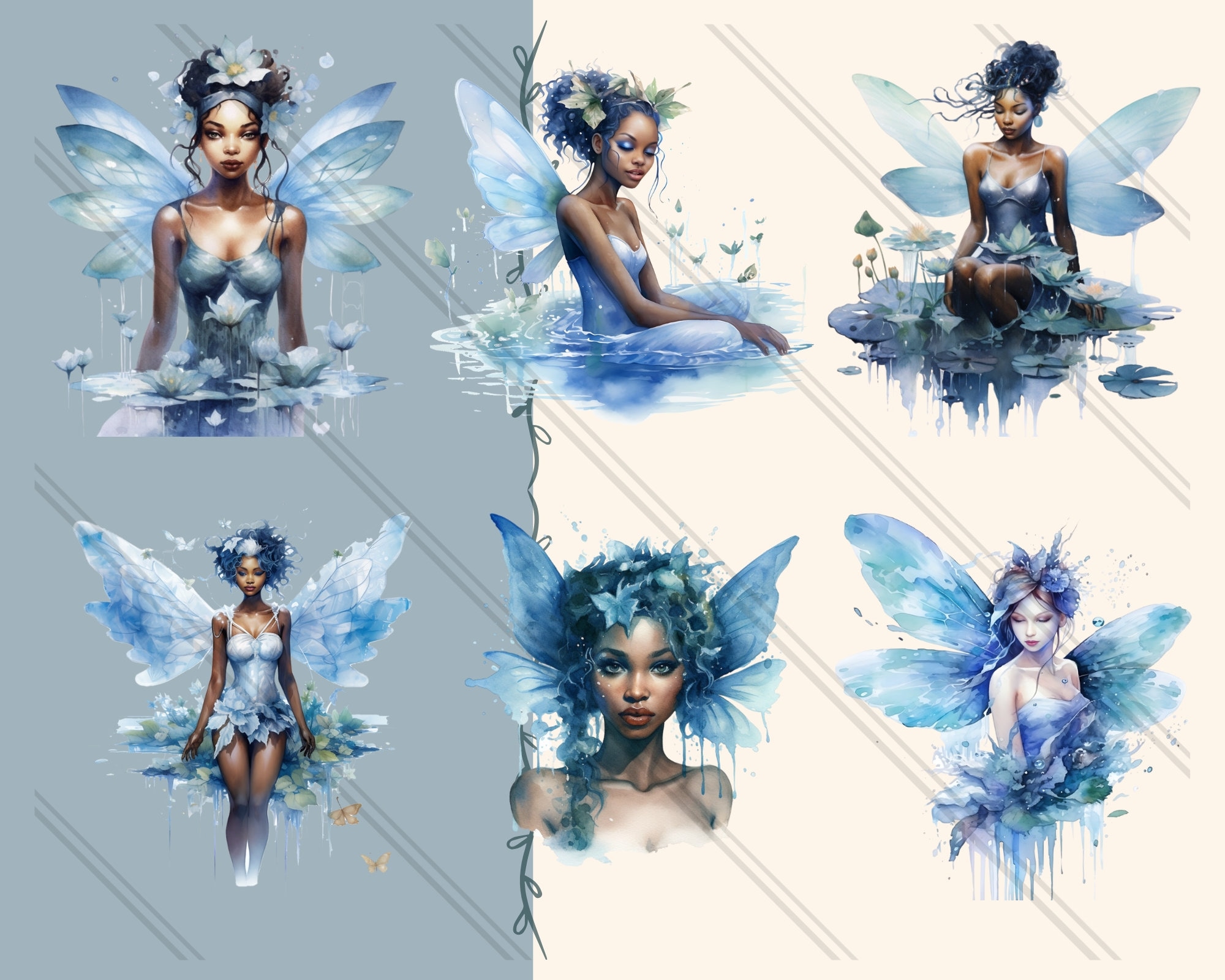 24 PNG Watercolor Water Fairy Clipart | Beautiful Fairies Clipart ...