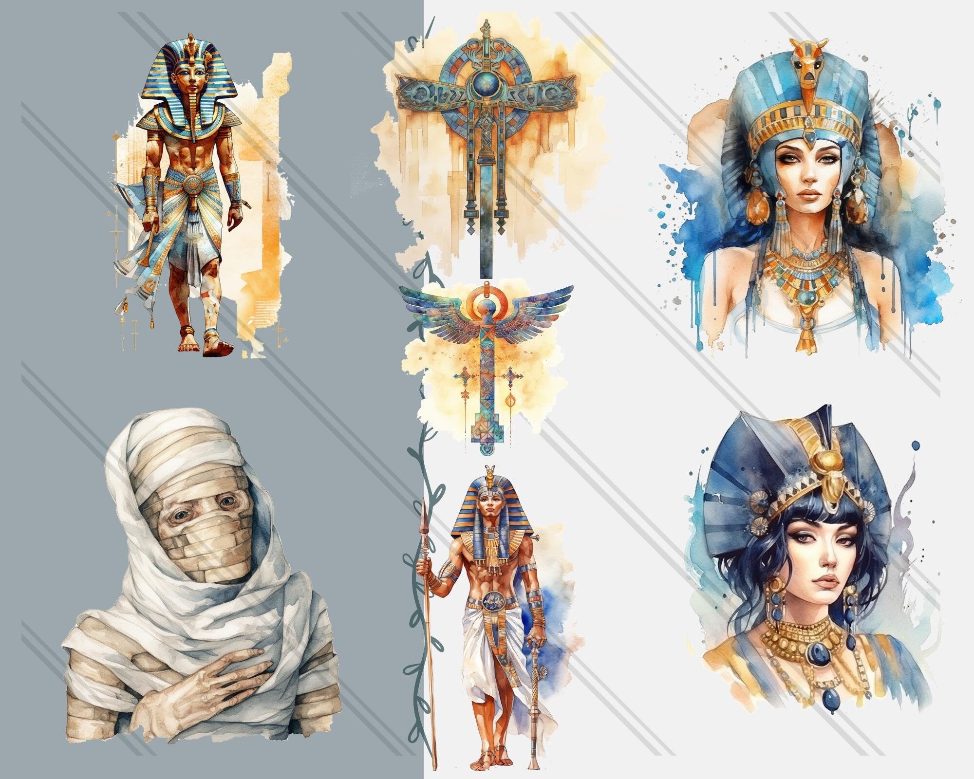 43 PNG Watercolor Fantasy Ancient Egypt Clipart Ancient - Etsy