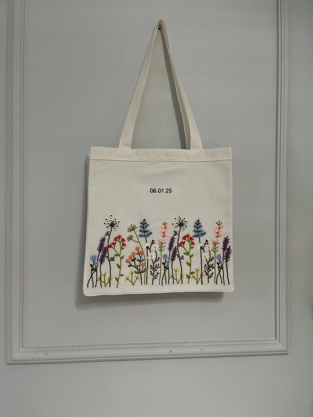 Hand Embroidered Tote Bag – Mother's Day Gift Idea – Personalized ...