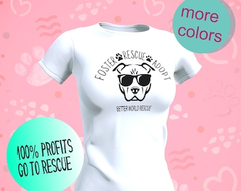 Animal rescue shirt, Better World Rescue, Charity Tee, Animal Rescue Shirt, Gift for Animal Lovers, Rescue Mom, Shelter Support Shirt