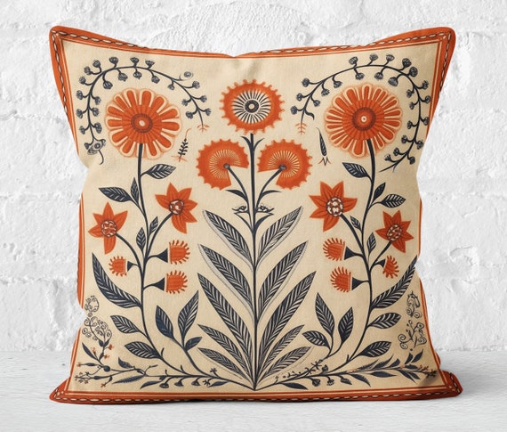 Orange and cream throw pillows hotsell