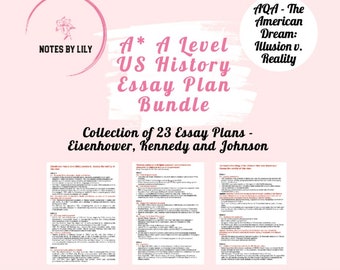 A Level AQA US History Essay Plans/Notes - Eisenhower, Kennedy + Johnson
