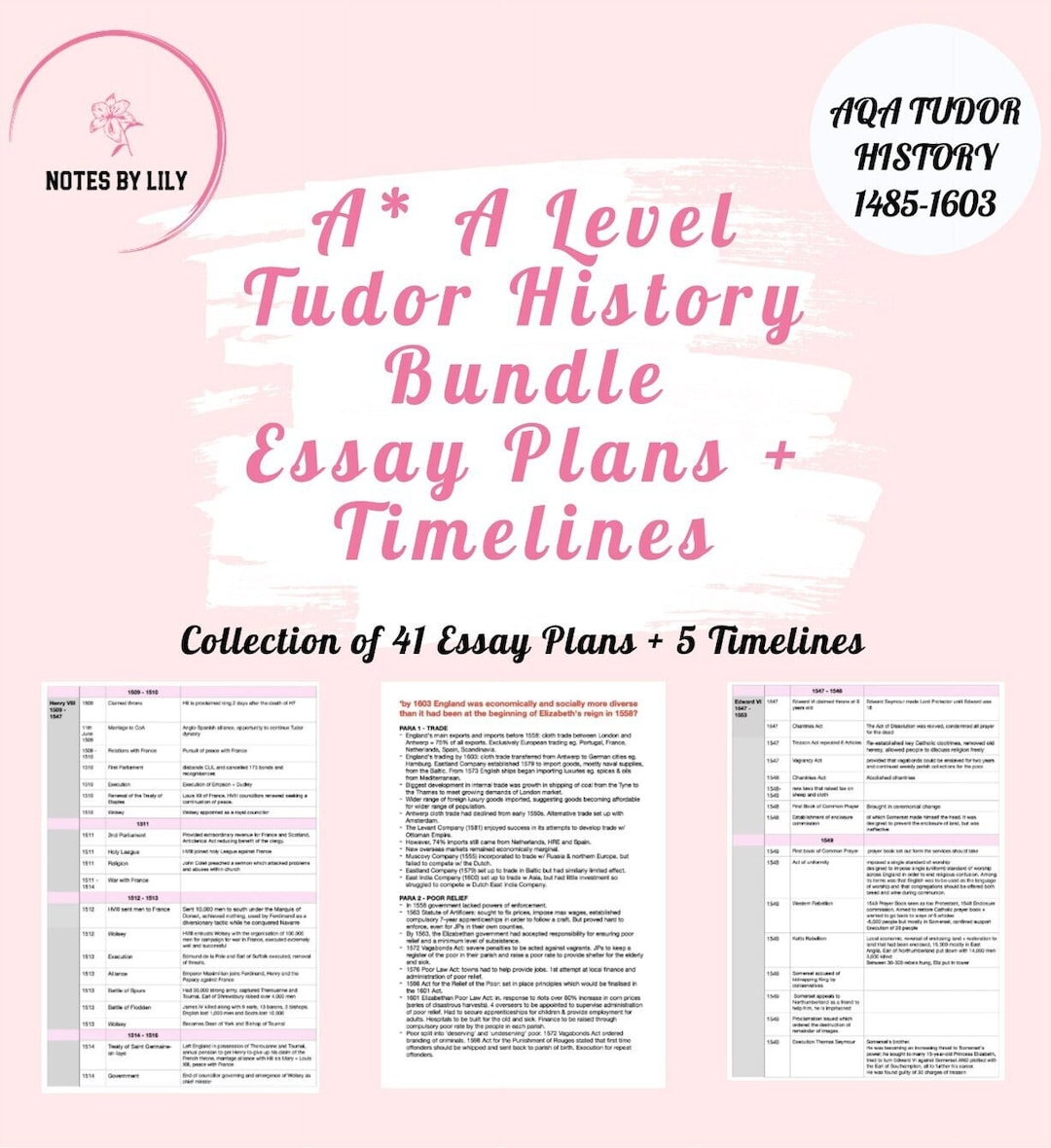 tudor essay plans quizlet