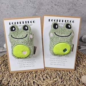 Glücksbringer | Frosch | Vatertag | Geschenk | Prüfung | Umarmung | Geburtstag | Abitur | Schulanfang | Mutmacher | für die Tasche | to go