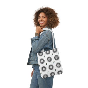 Symmetrische Einkaufstasche aus Polyester mit Pfauenfeder und Mandala - Künstlerische Eleganz für jeden Anlass