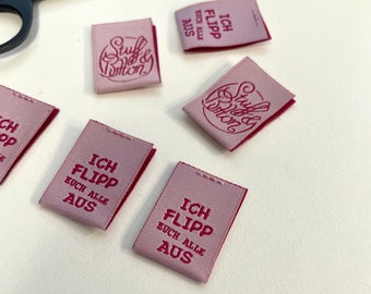 6 Weblabel rosa/pink Ich flipp euch alle aus