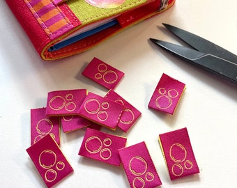Weblabel 6x Seifenblasen pink/neongelb