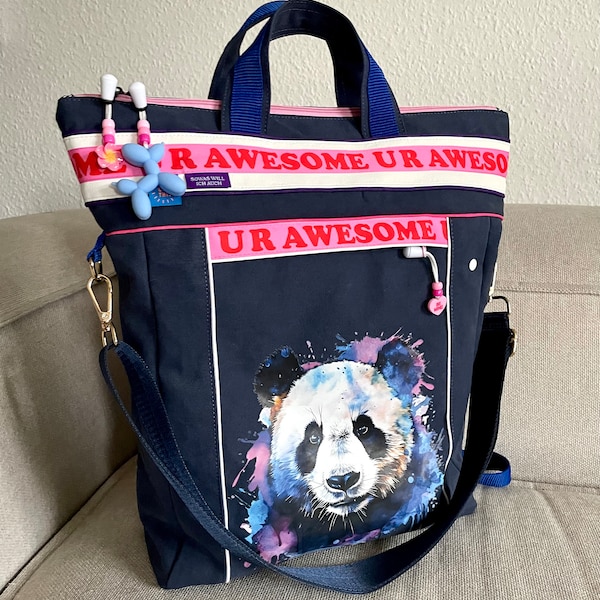 Rucksack, Elsbag mit Panda