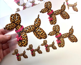Bügelbilder Set *Ballonhund Leo mit Halsband*