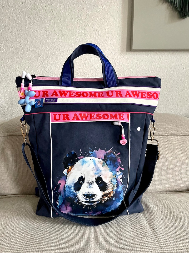 Rucksack, Elsbag mit Panda Bild 8