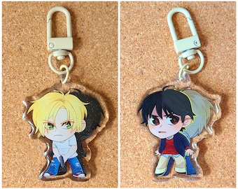 Double Sided 2" | BananaFish Ash & Eiji | Acrylic Keychain