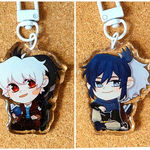 Double face 2&quot; | N° 6 Shion & Nezumi | Porte-clés en acrylique