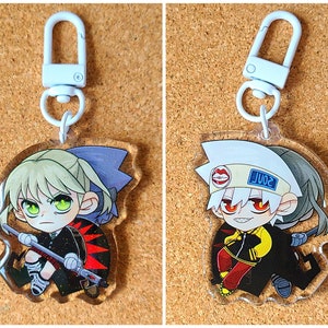 Double Sided 2&quot; | SoulEater Maka & Soul | Acrylic Keychain