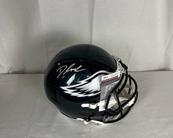 DeAndre Swift signed autographed Philadelphia Eagles Full Size Replica Helmet JSA