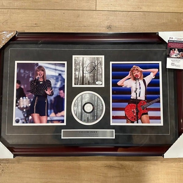 Taylor Swift signed autographed Folklore CD Photo Collage Framed JSA COA
