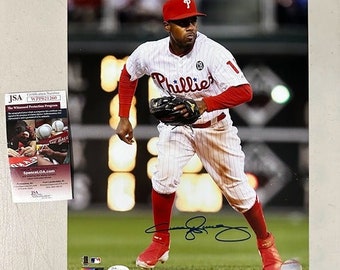 Jimmy Rollins signed autographed Philadelphia Phillies 11x14 photo JSA