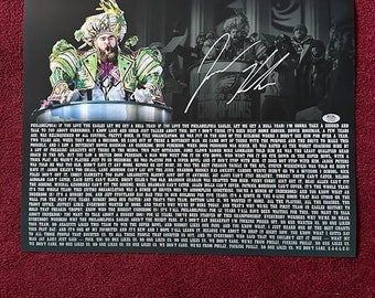 Jason Kelce signed autographed Eagles SBLII Parade Speech 16x20 Photo PSA