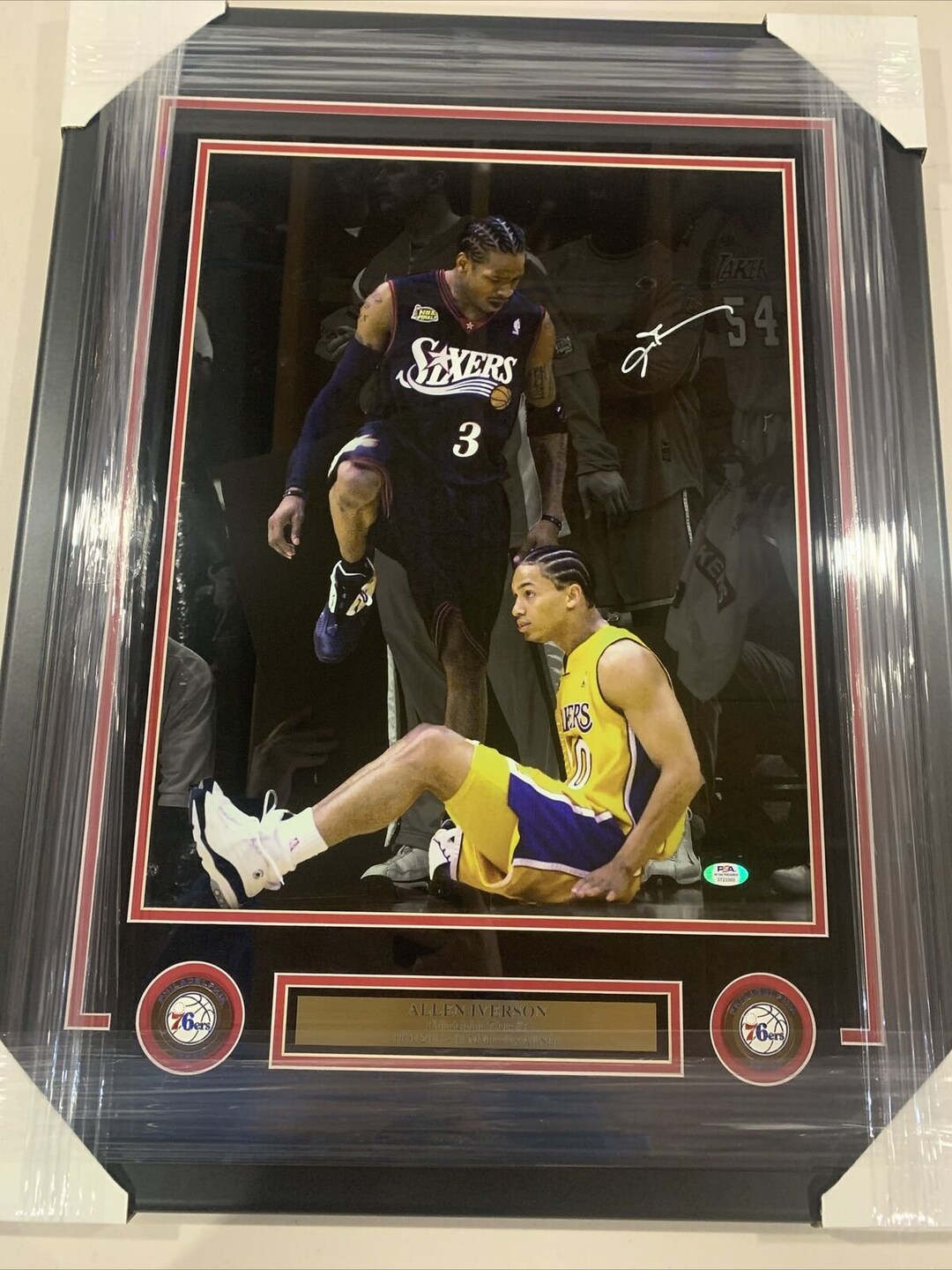 Allen Iverson Autograph Signed Philadelphia 76ers Step Over Etsy