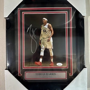Tobias Harris signed autographed Philadelphia 76ers 8x10 photo framed JSA