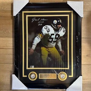 Jack Ham signed autograph Pittsburgh Steelers 11x14 Photo Framed Beckett