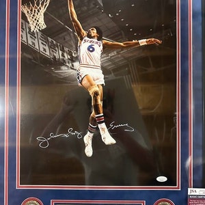 Julius &quot;Dr. J&quot; Erving signed autographed 76ers 16x20 photo framed JSA