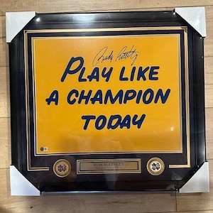 Rudy Ruettiger signed autographed Notre Dame 16x20 Photo framed Beckett
