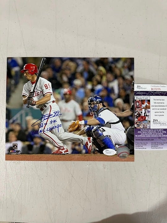 So Taguchi signed autographed Philadelphia Phillies 8x10 Photo JSA