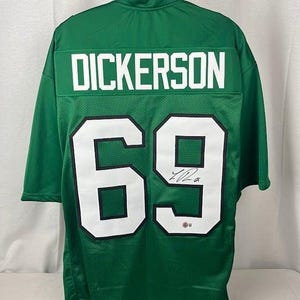 Landon Dickerson signed autographed Eagles Kelly Green Custom Jersey Beckett