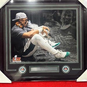 Jalen Hurts Philadelphia Eagles Super Bowl LIX 59 16x20 Photo Framed