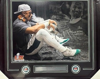 Jalen Hurts Philadelphia Eagles Super Bowl LIX 59 16x20 Photo Framed