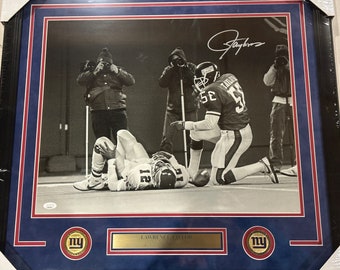 Lawrence Taylor handtekening ondertekend New York Giants 16 x 20 foto ingelijst JSA