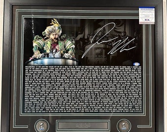 Jason Kelce signed autographed Philadelphia Eagles SBLII Parade Speech 16x20 Framed Photo PSA