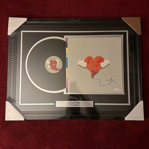 Kanye West signed autographed 808s and Heartbreaks vinyl framed JSA LOA