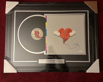 Kanye West signierte signierte 808s und Heartbreakers Vinyl gerahmt JSA LOA