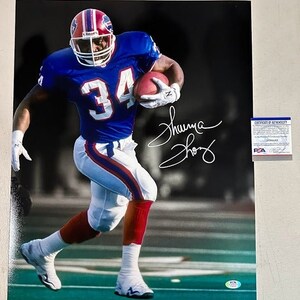 Thurman Thomas signierte handsignierte Buffalo Bills 16x20 Foto PSA / DNA