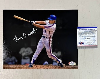 Lenny Dykstra firmó autografiado New York Mets 8x10 Photo PSA
