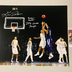 Kris Jenkins Autograph Signed Villanova Wildcats Inscribed &quot;Buzzer Beater 16 Champs&quot; 16x20 Photo JSA