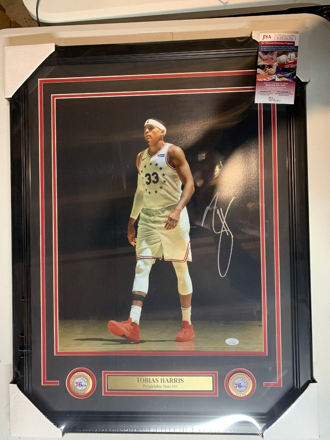 Tobias Harris Autograph Signed Philadelphia 76ers 16x20 Photo