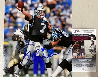 Steve Beuerlein signed autographed Carolina Panthers 8x10 photo JSA