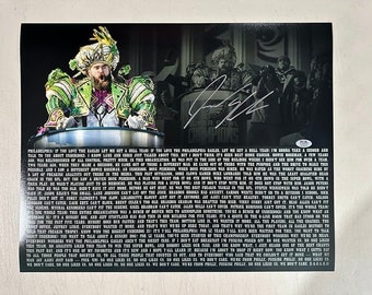 Jason Kelce signed autographed Eagles SBLII Parade Speech 16x20 Photo PSA