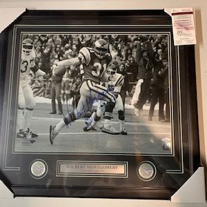 Wilbert Montgomery Autograph Signed Philadelphia Eagles 16x20 Photo Framed JSA