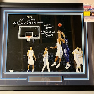 Kris Jenkins Autograph Signed Villanova Wildcats Inscribed &quot;Buzzer Beater 16 Champs&quot; 16x20 Framed JSA