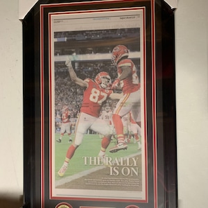 Chiefs Kansas City Star Super Bowl LIV Champions Original Newspaper Framed
